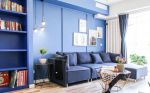 二室二厅房屋蓝色沙发装修设计图