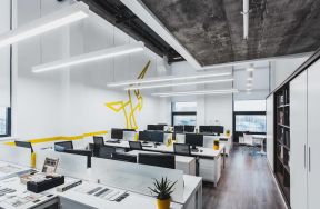 2020简约办公室装修风格 办公室灯具装修效果图片 2020办公室灯具设计图片