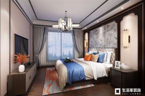 翡翠城210平四居室现代中式卧室装修案例
