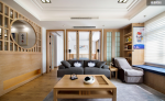 日式风格130平三居客厅茶几设计图片