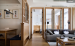 日式风格130平三居客厅餐厅隔断设计图片