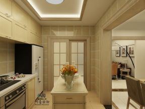 保利温泉新城现代简约100平三居室厨房装修案例