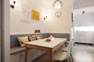 50平米小两居餐厅卡座沙发设计装修图