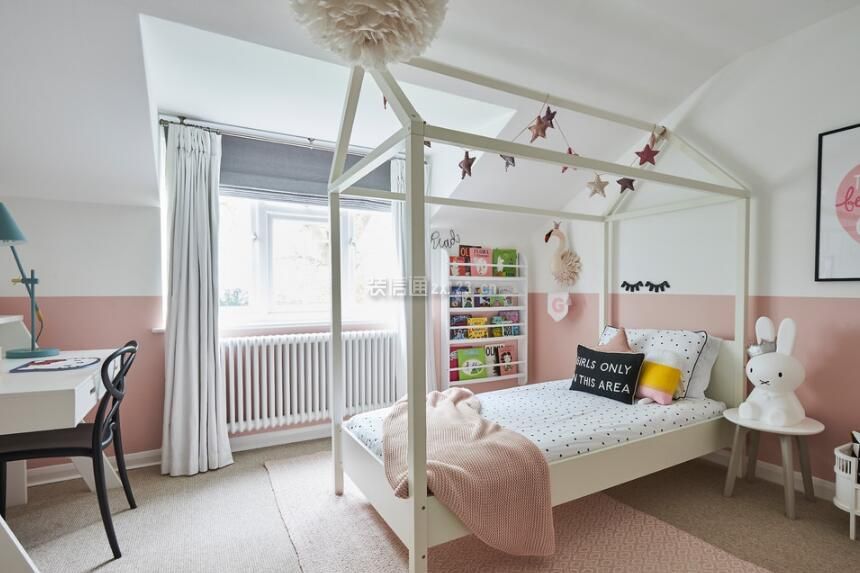 儿童房室内床的造型设计实景图