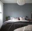 北欧风格卧室蓝色背景墙设计图片
