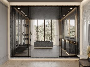 现代风格94平三居浴室设计效果图片