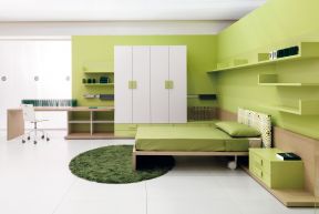 儿童房室内整体绿色设计实景图