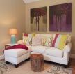 10平米客厅布艺小沙发设计装饰图片
