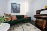 10平米客厅绿色沙发设计装修效果图 
