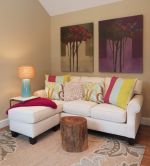 10平米客厅布艺小沙发设计装饰图片