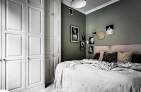 北欧卧室照片墙设计装饰图片2023