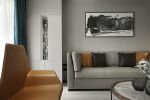 简约现代风格110平三室家居布艺沙发设计图