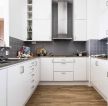 北欧简约风格厨房白色橱柜设计图片