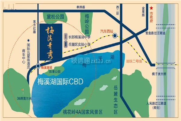 中国铁建梅溪青秀区位图
