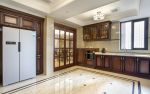 欧式古典风格230平米小别墅厨房橱柜装修实景图
