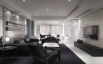 龙城国际四居170平现代风格客厅电视背景墙设计