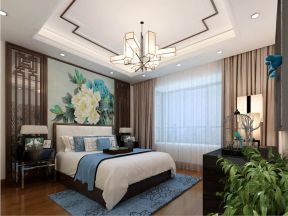 凯佳尊品国际143平米中式风格卧室装修效果图