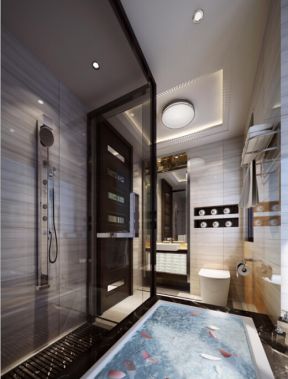 海能国际153平米三居室现代简约风格浴室装修效果图