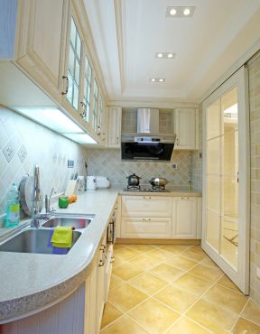 太白国际137平米三居室简欧风格厨房装修效果图