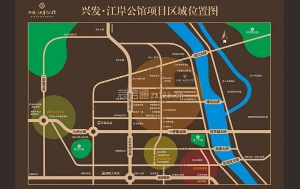 绵阳兴发·江岸公馆交通图