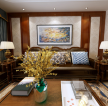 美式风格110平米三居室客厅沙发墙面装饰效果图