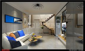  现代简约客厅沙发背景画 现代简约客厅瓷砖装修效果图
