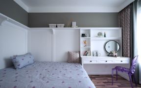 100平现代北欧风格三居卧室梳妆台设计图片