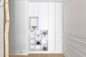 清新北欧风格家装白色储物柜设计图片