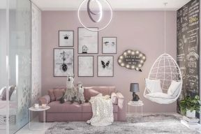  粉色客厅装修 2020粉色客厅装修效果图