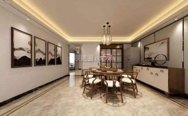 珠海220㎡四居室新中式风格装修案例