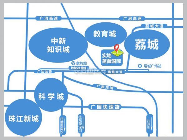 广州实地蔷薇国际交通图