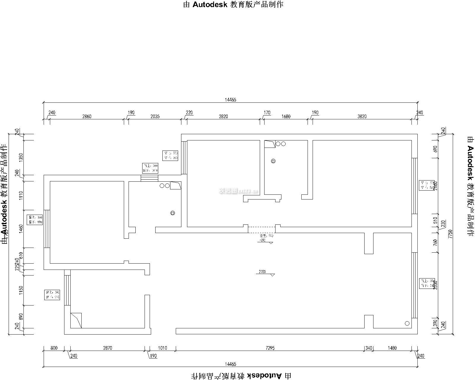 2023三居室房屋平面設(shè)計(jì)圖紙