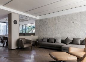 2023绵阳简约现代风格客厅灰色沙发装修