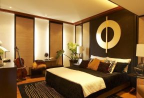 东南亚家装主卧室床头造型设计图片