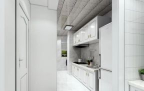 简约北欧风格60平米小二居一字型厨房设计效果图