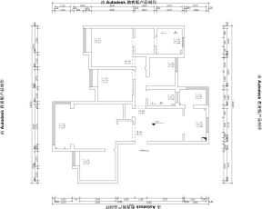 170㎡四居室內平面設計圖