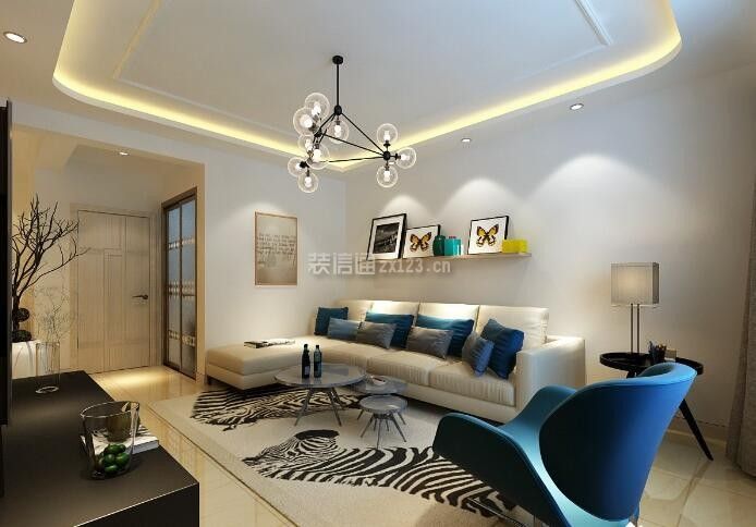 2020现代简约客厅沙发 现代简约客厅沙发背景画效果图  