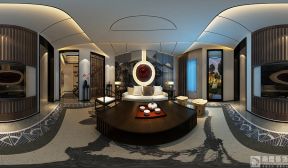颐和盛世420㎡中式别墅客厅装修360度全景效果图