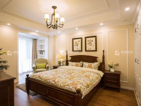 绿地海珀香庭163㎡简美风格卧室装修效果图