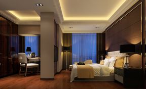 华发水岸165㎡现代风格复式卧室装修效果图
