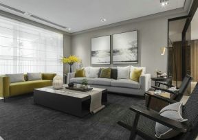 2020中式客厅背景墙效果图 中式家具摆放装修效果图片 2020家居中式家具摆放效果图