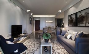 绵阳120平房子客厅灰色沙发装修效果图