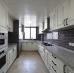 跃层房屋长方形厨房橱柜装修设计图