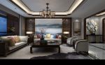 新中式风格191平米四居客厅沙发背景墙装换效果图