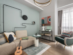 武汉53㎡小公寓北欧风格装修效果图