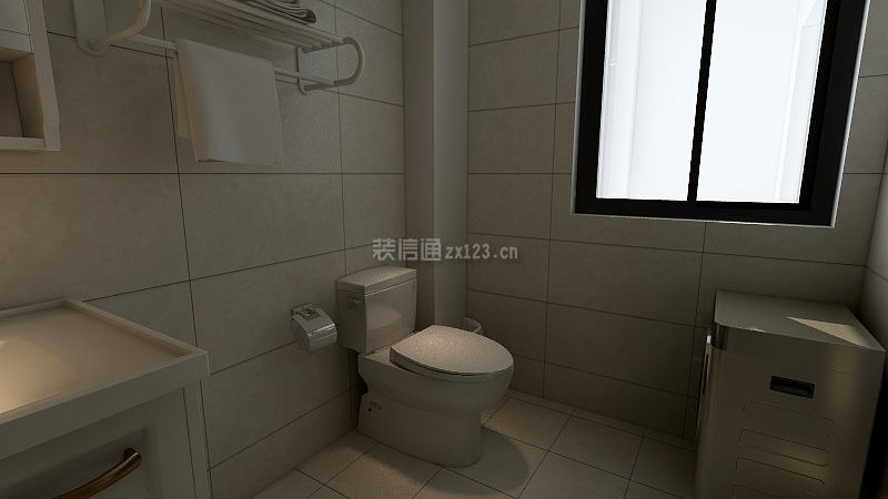 現(xiàn)代風(fēng)格91平米三居衛(wèi)生間背景墻裝潢效果圖