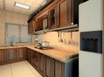 中式风格120平米三居室厨房橱柜装修效果图