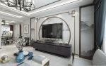 新中式风格80㎡二居客厅电视柜家装效果图