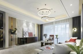 家庭客厅灯具 2020家庭客厅现代装饰 2020客厅地板砖效果图