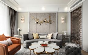  客厅沙发颜色效果图 2020美式客厅壁灯效果图